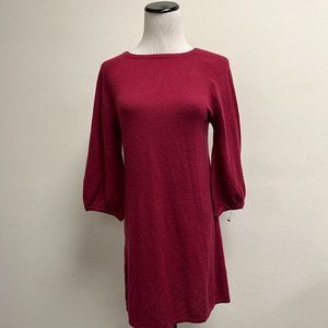 Lily Mcneal rose pink cashmere knit sweater dress bell sleeve S